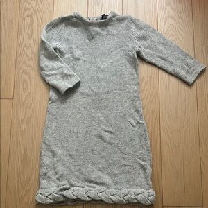 Chic Long Sleeve Gray Dress